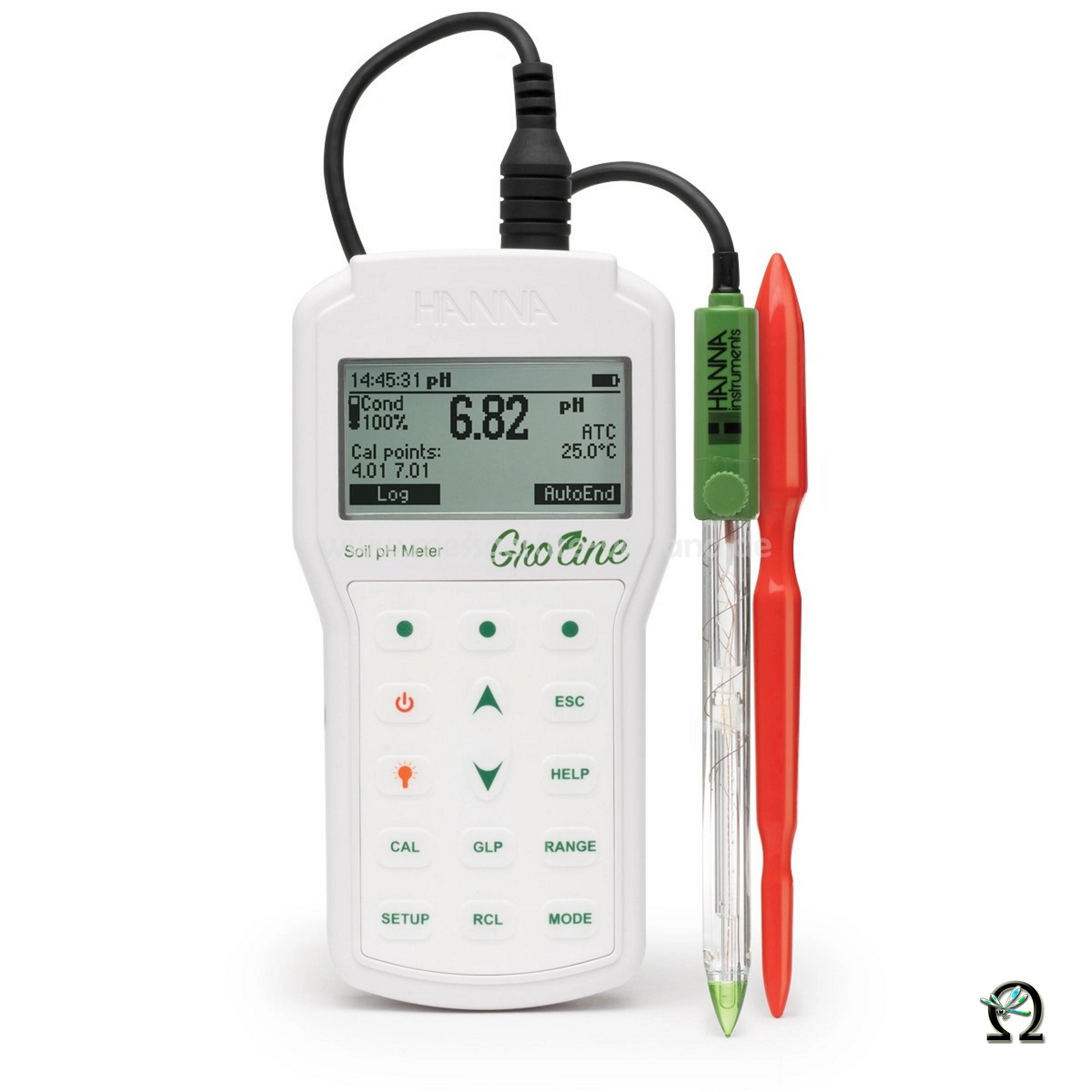 GroLine Hand-pH-Meter HI98168 für Bodenmessungen