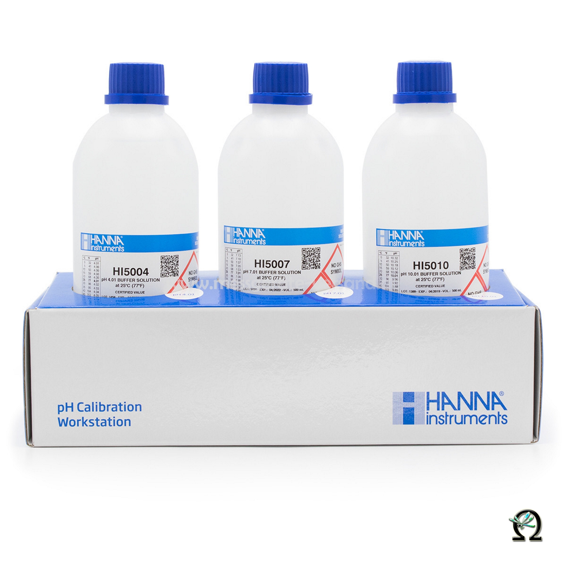 Kombipack Kalibrierlösung pH 4,01; 7,01 und 10,01; technische Qualität 3× 500mL-Flaschen