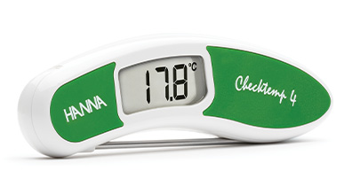 Hanna Pocket Thermometer Checktemp® 4 EN 13485 grün, für Salat und Obst