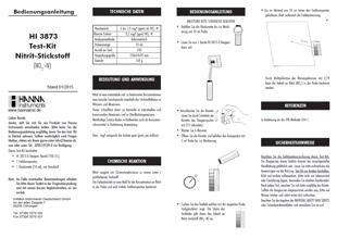 Hanna Testkit HI3873 Nitrit (0,0-1,0 mg/l) Gebrauchsanleitung deutsch als PDF-Datei zum herunterladen und ausdrucken