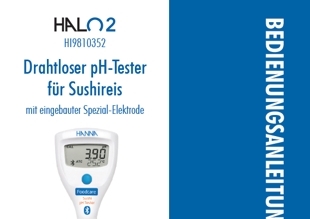 Die Bedienungsanleitung vom HALO2 Drahtlosen pH-Tester HI9810352 als PDF-Datei zum herunterladen und ausdrucken.